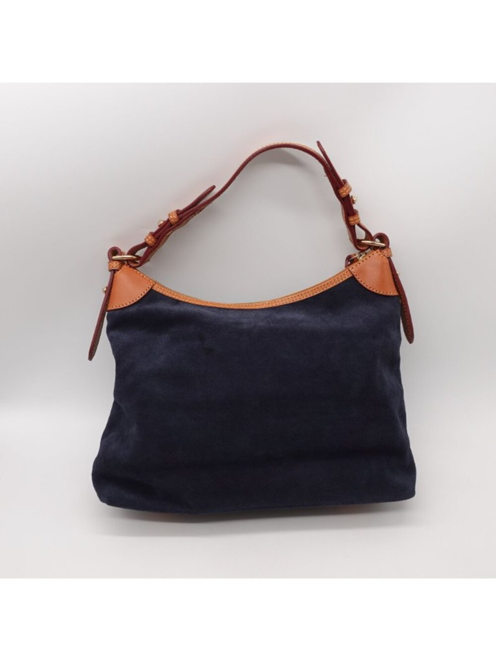 LN Dooney & Bourke Suede Hobo Shoulder Bag Navy Blue SS924 - Picture 2 of 13
